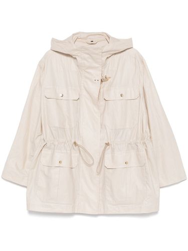 Linen And Cotton Blend Parka Coat - Fay - Modalova