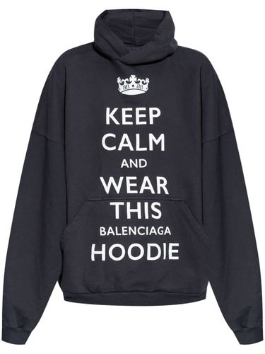 Keep Kalm Cotton Hoodie - Balenciaga - Modalova