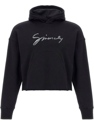 Logo Cotton Cropped Hoodie - Givenchy - Modalova