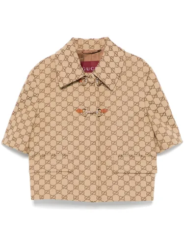 GUCCI - Gg Supreme Cropped Jacket - Gucci - Modalova