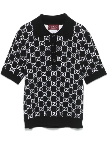 GUCCI - Gg Supreme Wool Polo Shirt - Gucci - Modalova