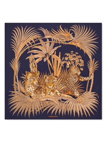 FERRAGAMO - Printed Silk Foulard - Ferragamo - Modalova