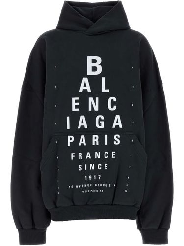 BALENCIAGA - Optical Cotton Hoodie - Balenciaga - Modalova