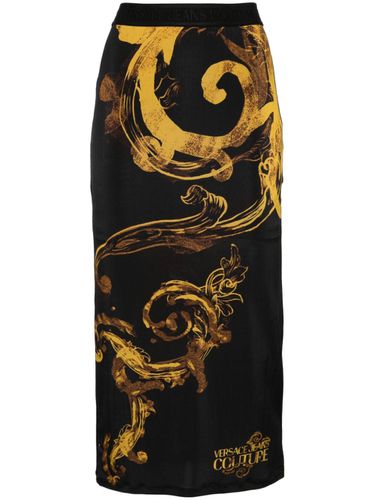 Pencil Skirt With Print - Versace Jeans Couture - Modalova