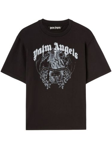 Cotton T-shirt With Logo - Palm Angels - Modalova