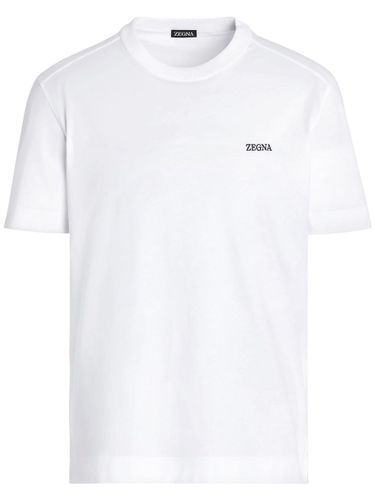 Short Sleeve T-shirt With Logo - Zegna - Modalova