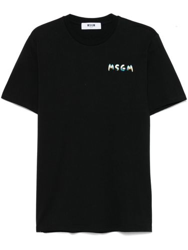 MSGM - Cotton T-shirt With Logo - Msgm - Modalova