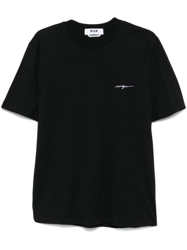 MSGM - Cotton T-shirt With Logo - Msgm - Modalova