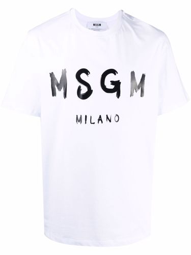 MSGM - Cotton T-shirt With Logo - Msgm - Modalova