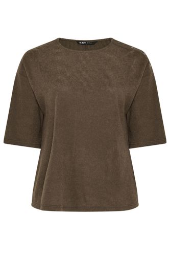Top Côtelé Marron Chocolat À Détails Cloutés Size 44 - Yours - Modalova