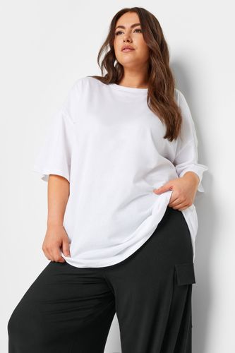 Pantalon Noir Wide Leg Cargo En Jersey Size 44 - Yours - Modalova