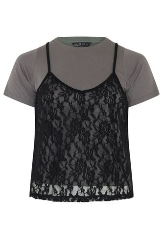 Caraco Gris En Dentelle Size 48 - Limited Collection - Modalova