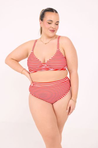 Bas De Bikini Rouge À Rayures Size 46 - Limited Collection - Modalova