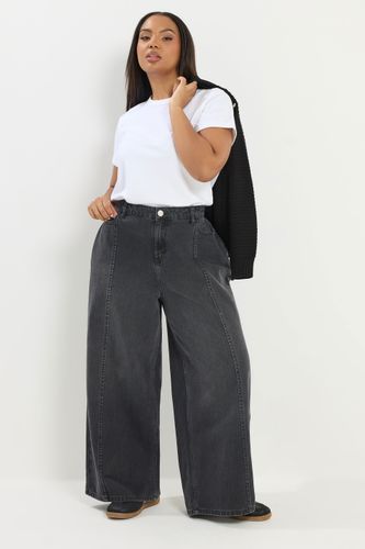 Jeans Noirs À La Couture Avant Larges Size 52 - Yours - Modalova