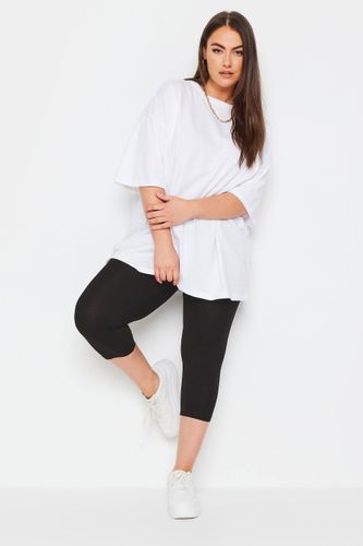 Lot De 2 Leggings Pantacourts Noirs En Jersey Size 42 - Yours - Modalova