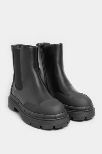 Bottines Noires Chelsea Style Chunky Pieds Larges E Size 39EEE - Yours - Modalova
