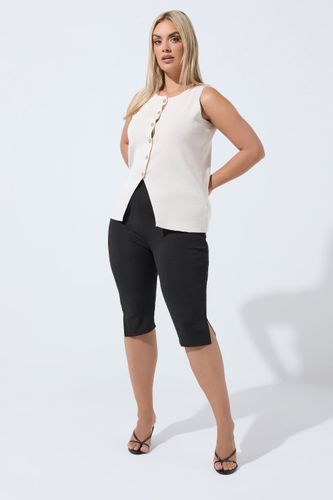 Pantalon Capri Noir À Fentes Size 42 - Limited Collection - Modalova