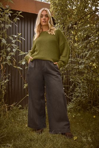 Pull Vert Olive À Épaules Tombantes Size 46-48 - Yours - Modalova