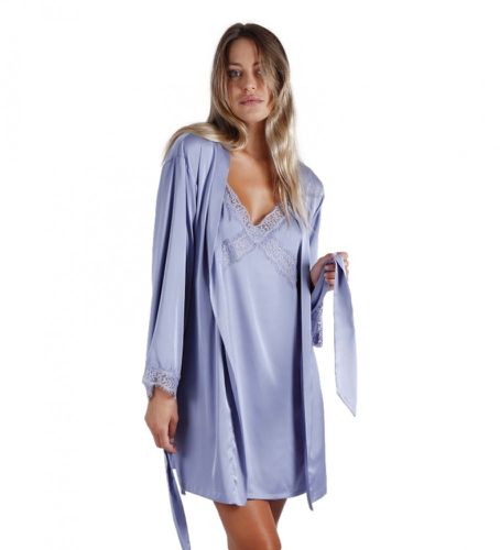 Robe de chambre Soft Feeling (L), Homewear, Violet, Polyester, Manche longue - Admas - Modalova