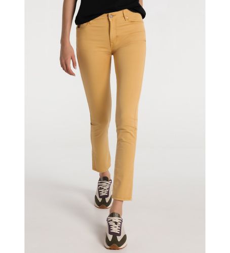 Pantalon en sergé Couleur Taille haute Skinny Fit (26), Marron, Casuel, Coton - Lois Jeans - Modalova