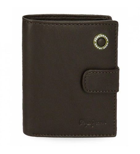 Unisex. 7371232 Portefeuille en cuir Badge Marron avec fermeture à clic (OSFA), Casuel - Pepe Jeans - Modalova