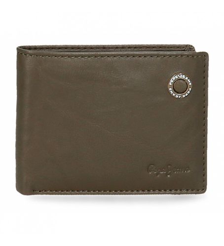 Unisex. 7377134 Portefeuille en cuir badge (OSFA), Casuel, Vert - Pepe Jeans - Modalova