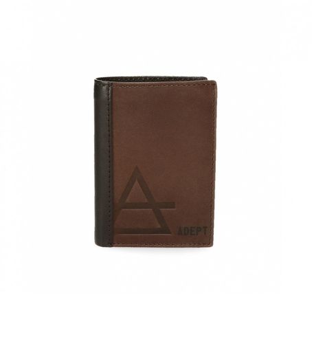 Unisex. 8082022 Adept Jim portefeuille vertical avec porte-monnaie Marron -8,5x11,5x1cm (OSFA), Casuel, Cuir - Joumma Bags - Modalova