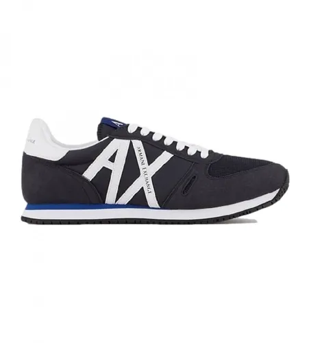 XUX017XCC68K487 Chaussure de course rétro avec logo (40), Plat, 1 à 3 cm, Lacets, Casuel - Armani Exchange - Modalova