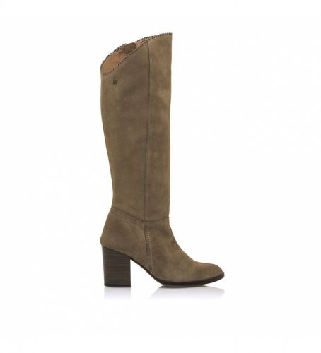 Bottes en cuir marron Uma - Hauteur du talon 7,5 cm (36), 5 à 8 cm, Fermeture éclair, Casuel - Mustang - Modalova