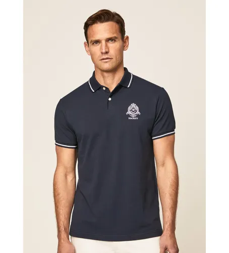 HM563123 Polo Logo (M), Casuel, Coton, Manche courte, Marine - Hackett London - Modalova