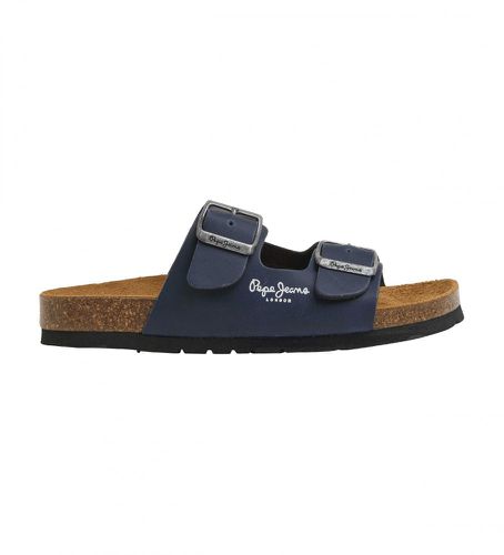 PBS90054 Sandales Double Kansas (39), Plat, Aucun, Casuel, PVC, Marine - Pepe Jeans - Modalova