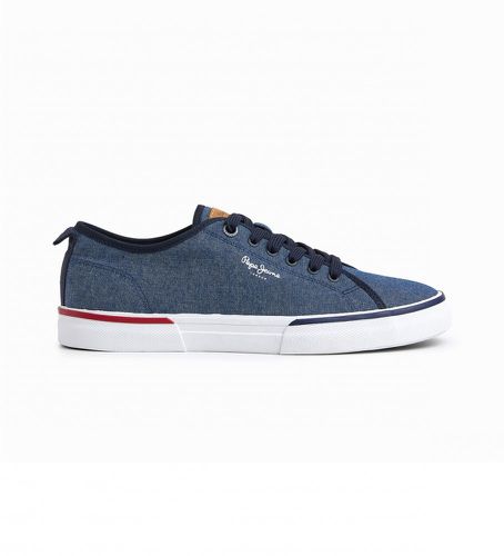 PMS30812 Trainers Kenton Smart 22 Chambray (40), Bleu, Tissu, Plat, Lacets, Casuel - Pepe Jeans - Modalova