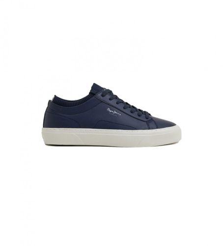 PMS30928 Chaussure chaussette en cuir Yogi (42), Plat, Lacets, Casuel, Marine - Pepe Jeans - Modalova