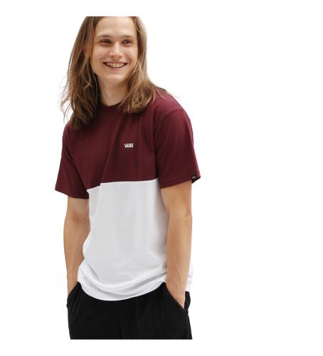 VN0A3CZDKJN1 T-shirt Colorblock marron, blanc (XS), Casuel, Grenat, Coton, Manche courte - Vans - Modalova