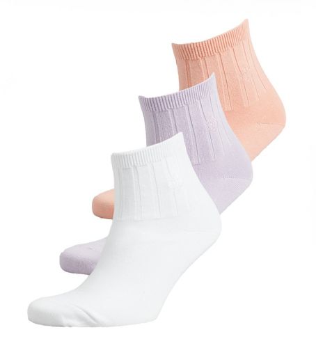 Y3110029A Lot de 3 paires de chaussettes à la cheville , lilas, (XS/S), Homewear, Violet, Le coton biologique - Superdry - Modalova