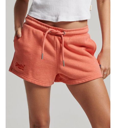 W7110388A Short en maille avec logo Vintage brodé (XS), Casuel, Coton, Corail, Durable - Superdry - Modalova