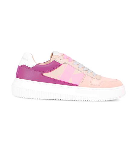 YW0YW01046 Chunky Cupsole Leather Sneakers (39), Cuir, 3 à 5 cm, Lacets, Casuel, Rose - Calvin Klein Jeans - Modalova