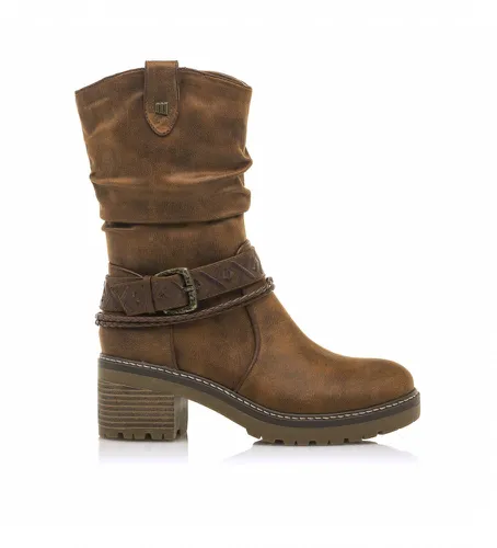 Bottes boho marron (36), Plat, Fermeture éclair, Casuel - Mustang - Modalova