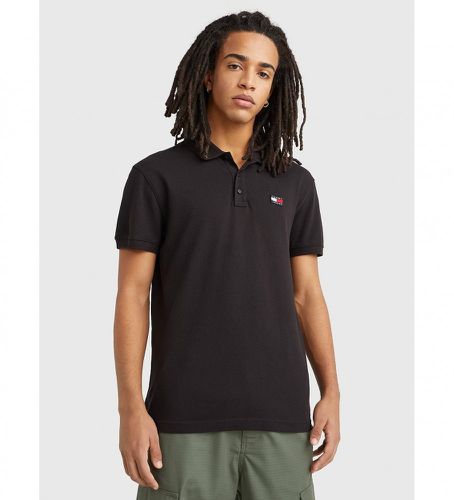 DM0DM16224 Polo à coupe classique avec écusson (M), Casuel, Manche courte, Le coton biologique, Durable - Tommy Jeans - Modalova