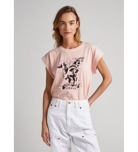 PL505591 T-shirt Bianca (L), Casuel, Coton, Manche courte, Durable - Pepe Jeans - Modalova