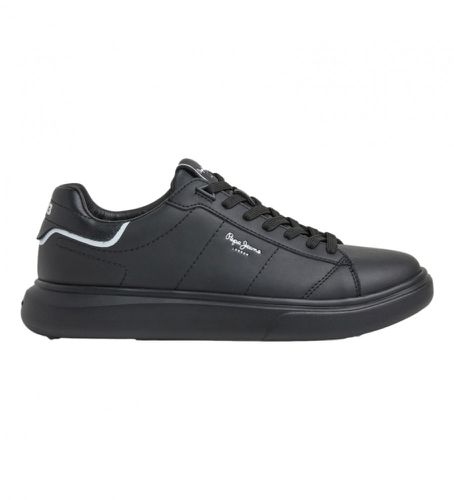 PMS30981 Eaton Basic Leather Sneakers (40), Cuir, Noir, Plat, Lacets, Casuel - Pepe Jeans - Modalova