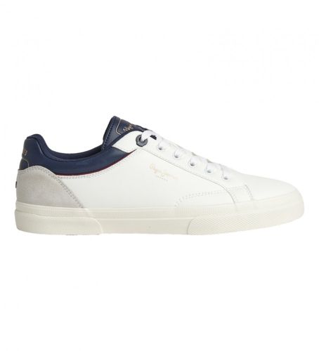 PMS31006 Kenton Journey M Leather Sneakers (40), Cuir, Blanc, Plat, Lacets, Casuel - Pepe Jeans - Modalova