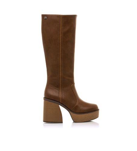 Bottes en cuir marron Setenta - Hauteur du talon 10cm (36), 8 à 10 cm, Fermeture éclair, Casuel - MTNG - Modalova