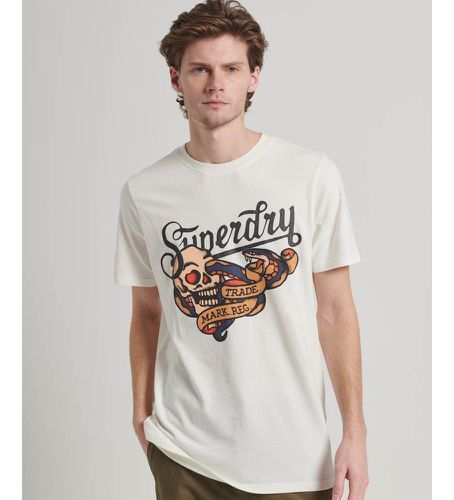 M1011751A T-shirt graphique Tattoo Script (S), Casuel, Coton, Manche courte - Superdry - Modalova