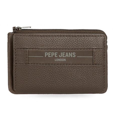 Unisex. 7880232 Portefeuille - Porte-cartes en cuir Checkbox Brown (OSFA), Marron, Casuel - Pepe Jeans - Modalova