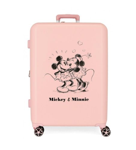 Mickey & Minnie Kisses Medium Hard Suitcase 70 cm (OSFA), Casuel, Rose, ABS/Polycarbonate, Moyen - Disney - Modalova