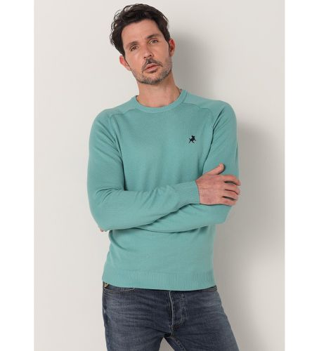 Pull basique en tricot brodé Toro (S), Casuel, Vert, Coton, Manche longue - Lois Jeans - Modalova