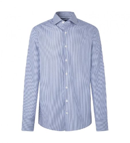 HM309656 Chemise en popeline bleue (M), Casuel, Coton, Classique, Manche longue - Hackett London - Modalova