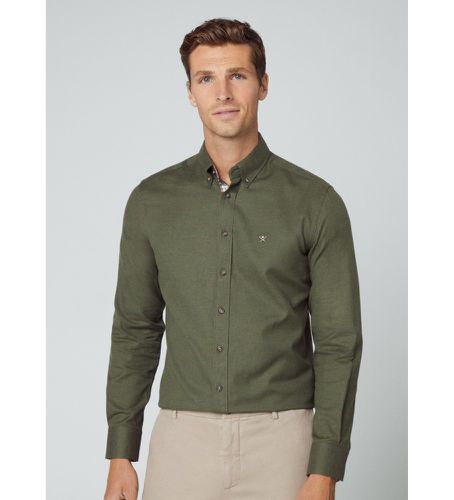 HM309615 Chemise en flanelle verte (3XL), Casuel, Fête, Coton, Classique, Manche longue - Hackett London - Modalova