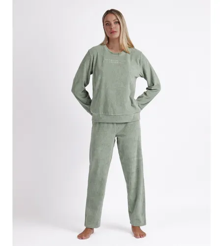 Pyjama manches longues velours côtelé (S), Homewear, Coton, Manche longue - Admas - Modalova